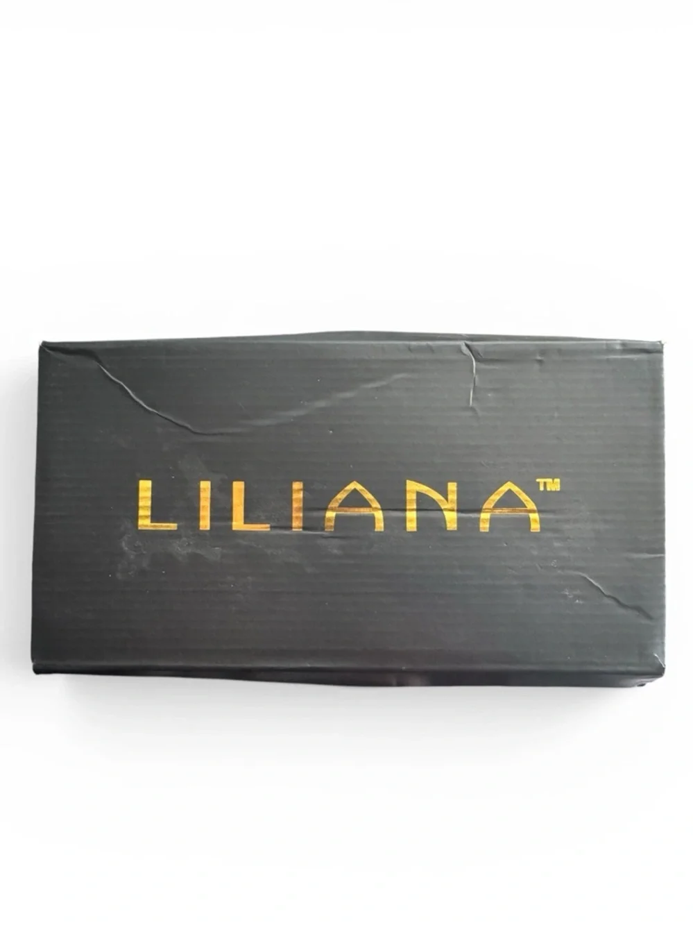 LILIANA ISSY-1 Black Holographic Rhinestone Platform Sandals
